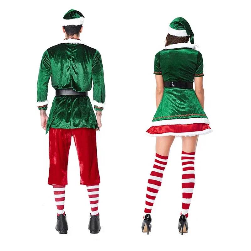 サンタクロースのコスプレ衣装クリスマスグリーンクリスマスエル - Elf Costume Christmas のレビューと価格