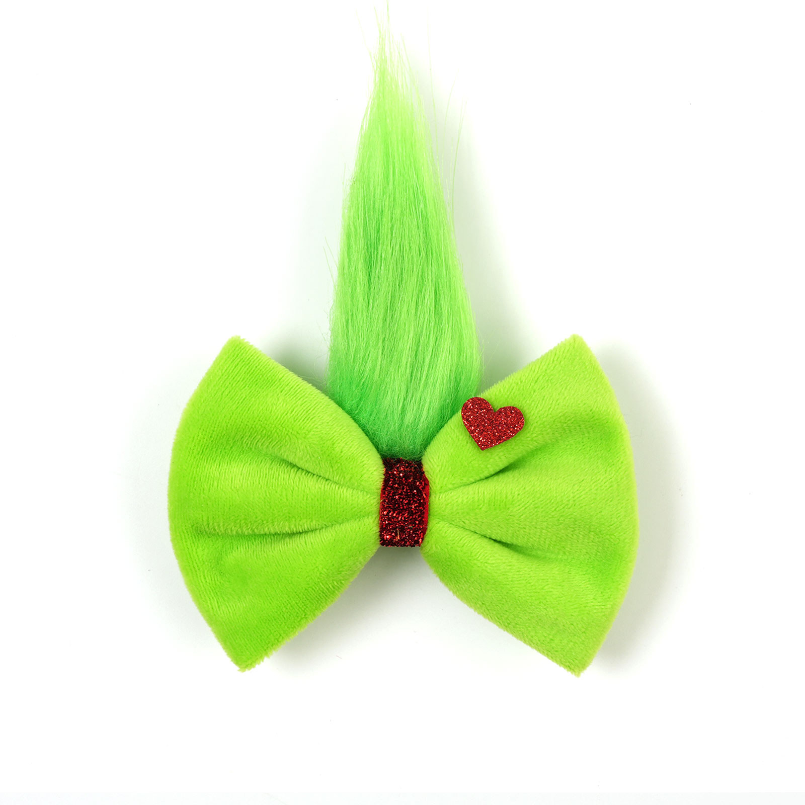 女の子グリーンファーボールグリンチボウツリー子供用新年ハート - Ribbon Bow Gift のレビューと価格