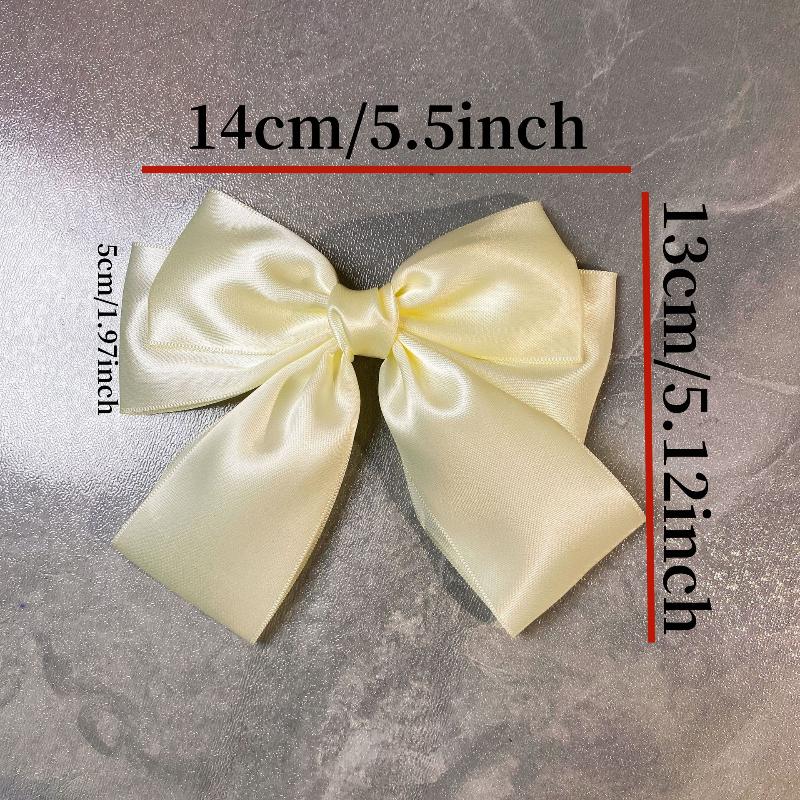無地のリボンヘアクリップ、新しい女性用ボウノットバレッタ、女 - Ribbon Bow Gift のレビューと価格