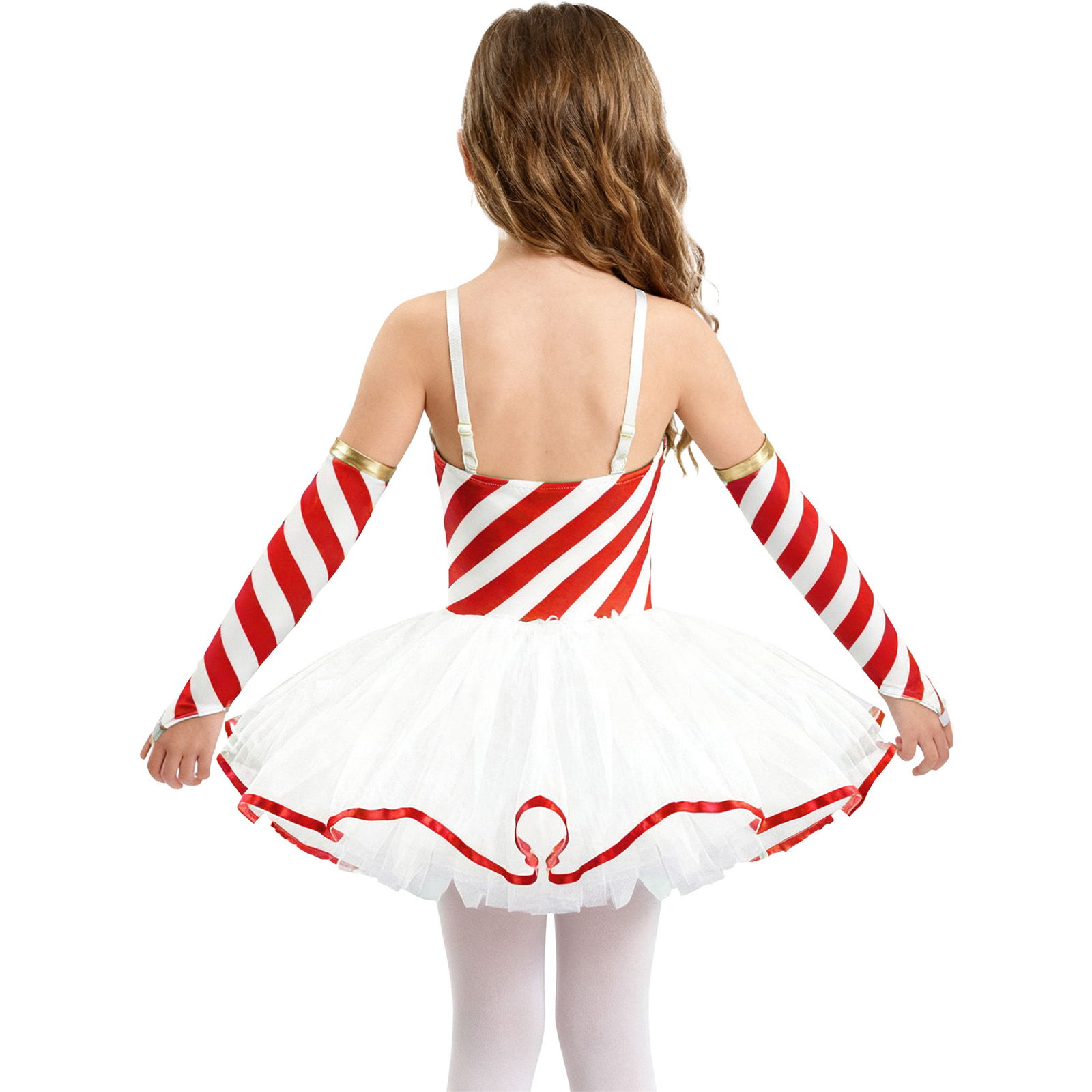 子供女の子クリスマスパーティーダンスドレスノースリーブキャン - Elf Costume Christmas のレビューと価格