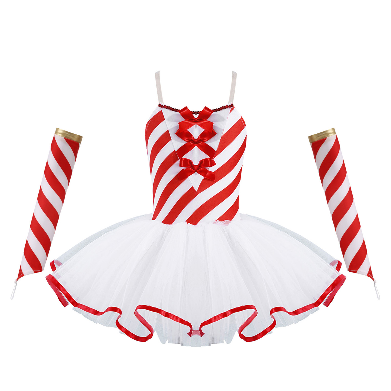 子供女の子クリスマスパーティーダンスドレスノースリーブキャン - Elf Costume Christmas のレビューと価格