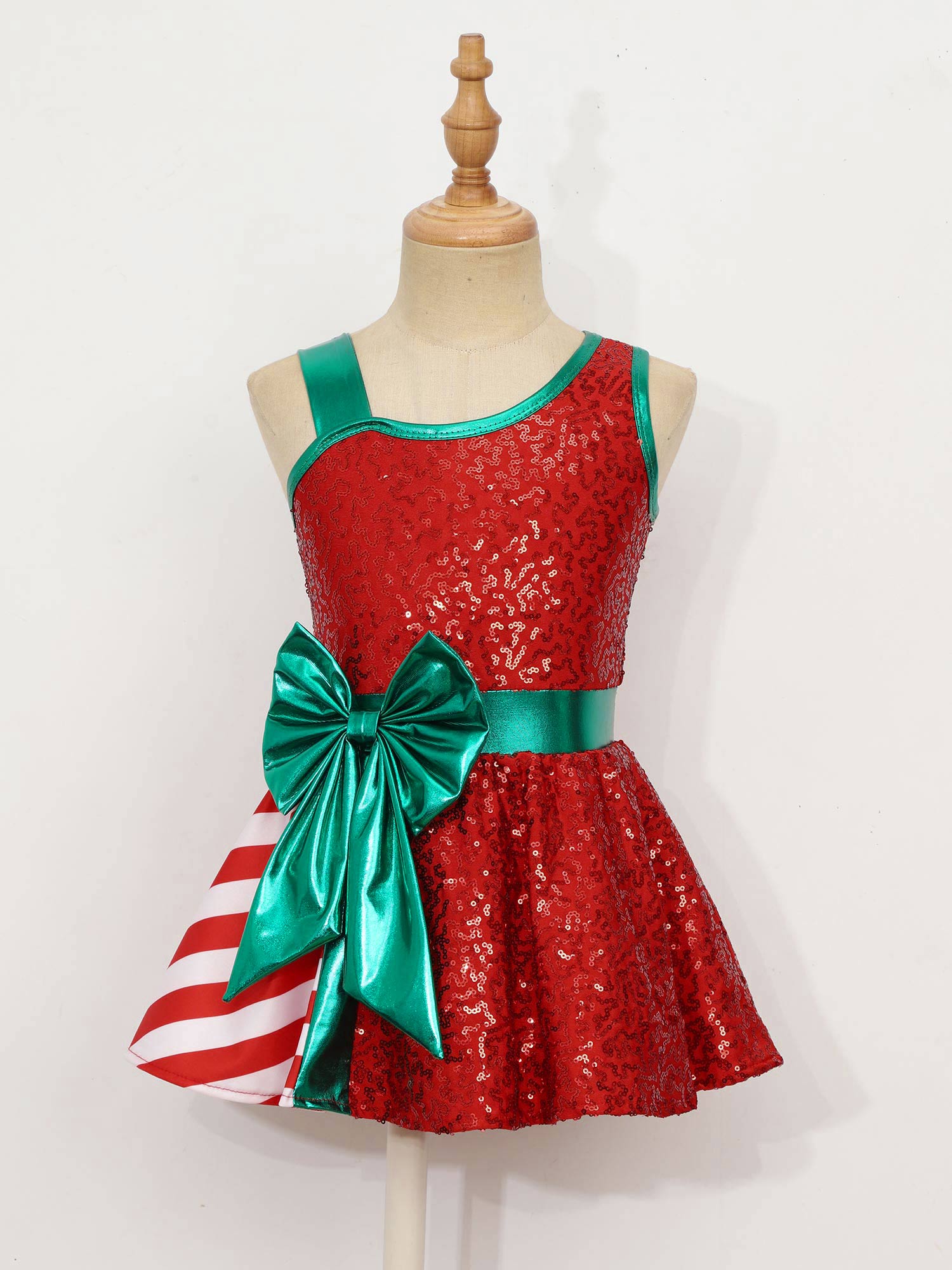 キッズガールズクリスマスパーティードレスノースリーブ光沢のあ - Elf Costume Christmas のレビューと価格