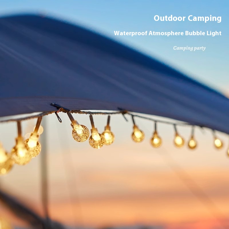 LEDソーラー屋外防水バブルボールストリングライト、キャンプ - Christmas Lights Outdoor のレビューと価格