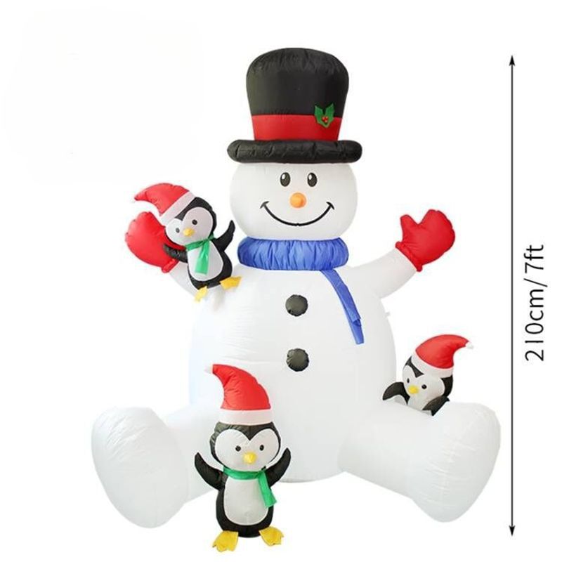 クリスマス インフレータブル スノーマン ペンギン スタック - Christmas Lights Outdoor のレビューと価格