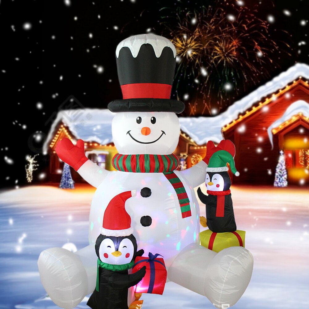 クリスマス インフレータブル スノーマン ペンギン スタック - Christmas Lights Outdoor のレビューと価格